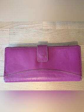 Vintage Hype Fuchsia Continental Leather Wallet - Pre-Owned